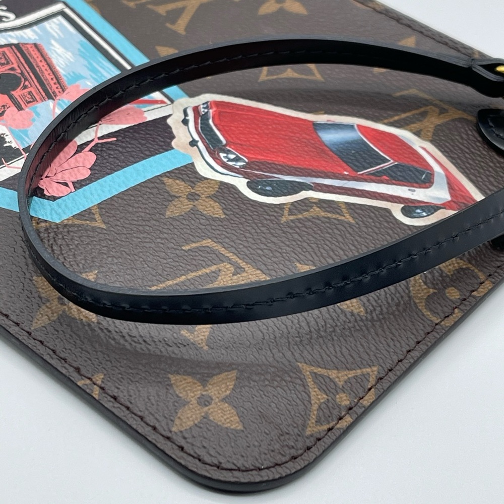 Louis Vuitton World Tour Stickers Neverfull Pochette Clutch Wristlet Pouch Rare - Picture 6 of 12